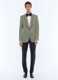 Fitted virgin wool tuxedo jacket - V3FERT-GV48-H005