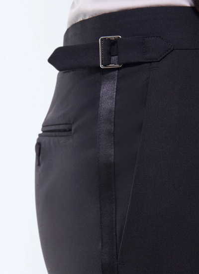 Men's brown certified virgin wool faille tuxedo Fursac - S3FERT-GV48-G014