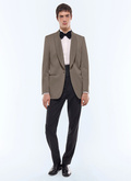 Wool shawl collar tuxedo jacket - V3FERT-GV48-G014