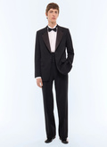 Satin-trim virgin wool tuxedo - S3LINO-LV01-B020