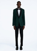 Green mohair, silk and wool tuxedo - S3VERT-VC21-40