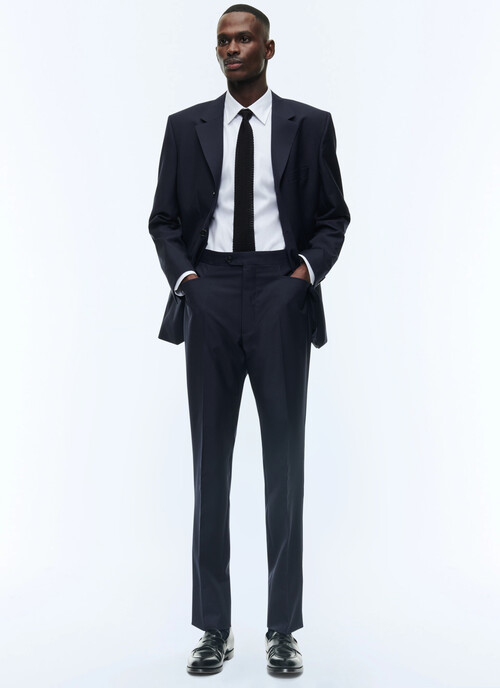 Wool and mohair serge fitted suit