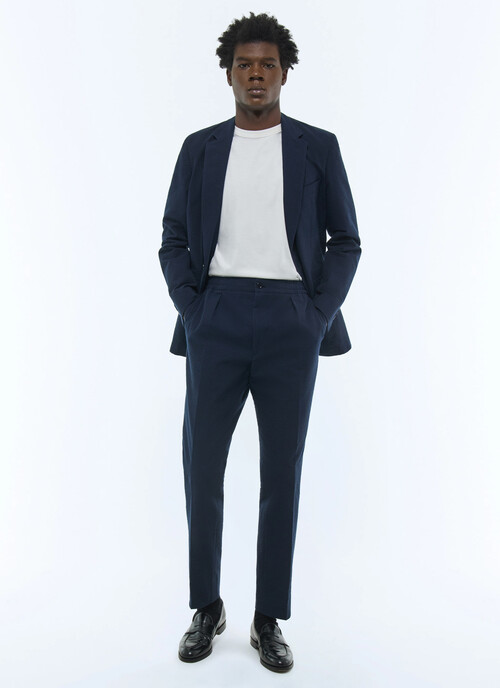 Striped seersucker straight jacket