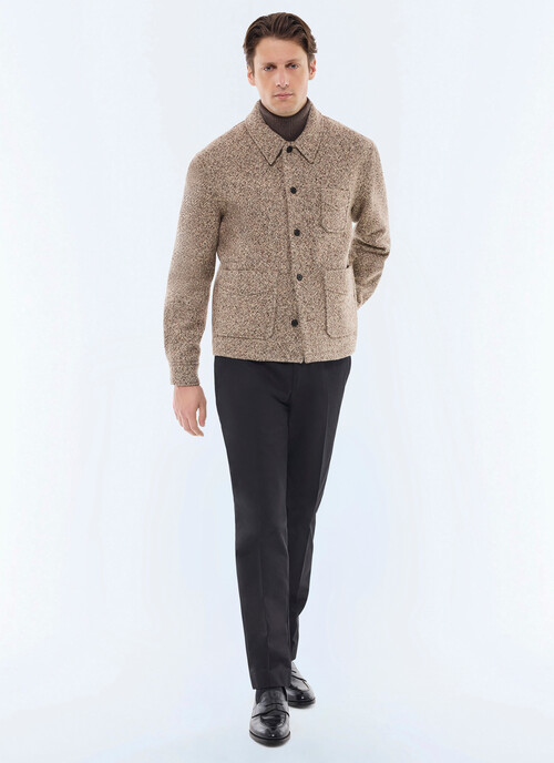 Blended wool tweed jacket