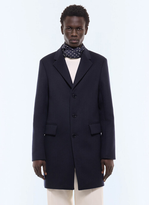 Manteau en drap de laine et cachemire