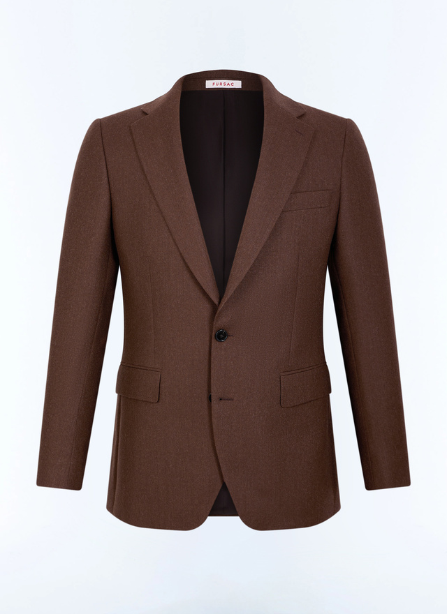 Veste de costume brun homme tissu principal: 100% laine viergedessous col: 80% polyester, 20% viscosedoublure corps: 100% viscosedoublure manches: 57% viscose, 41% acétate, 2% cupro Fursac - V3JEXU-LC17-G018