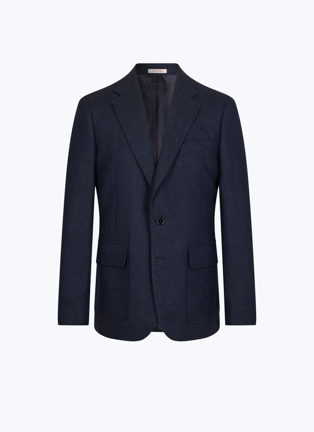 Veste homme serge de laine vierge, coton et lin Fursac - V3EITO-CX40-D030