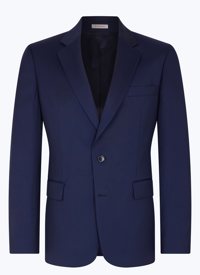 Veste bleu homme serge de laine vierge Fursac - V3AXUN-B570-31