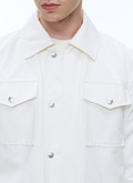 Veste 4 poches blanche en toile de polycoton - 23EM3BELO-BM14/01