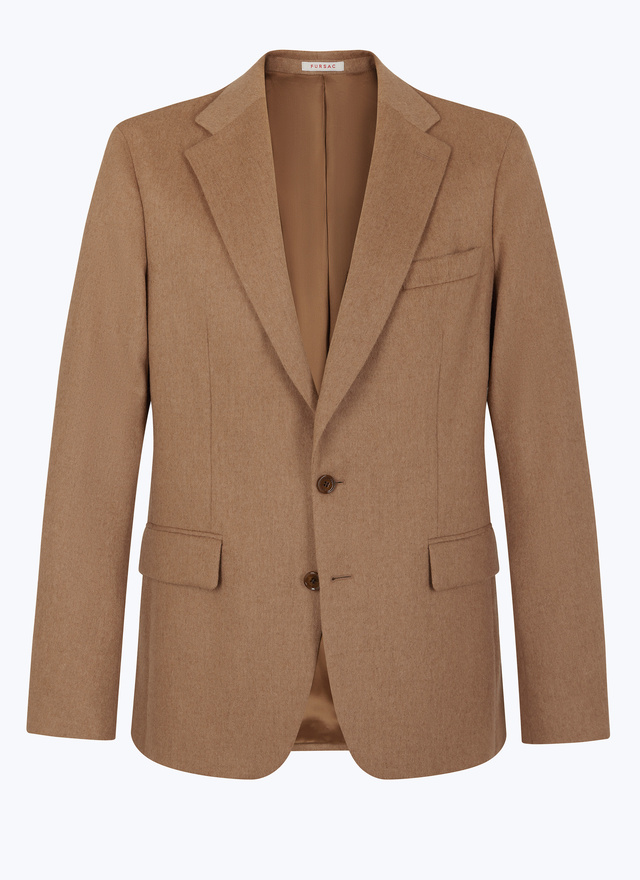 Veste brun homme laine de chameau Fursac - V3EDEN-EV06-A011