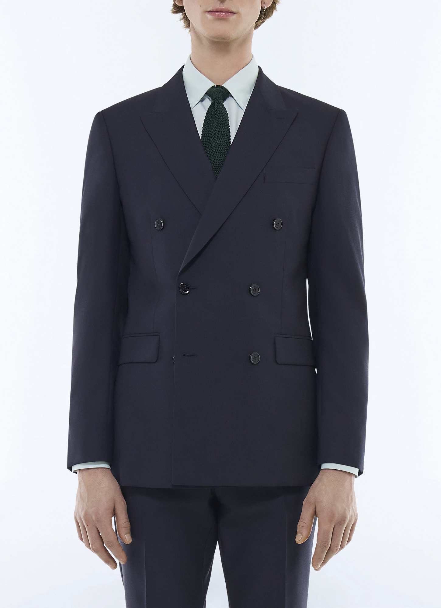 Veste homme bleu marine toile de laine vierge fresco Fursac - V3FOCA-BV01-30