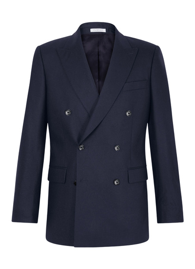 Veste bleu homme flanelle de laine vierge certifiée Fursac - V3FOCA-EC29-D030