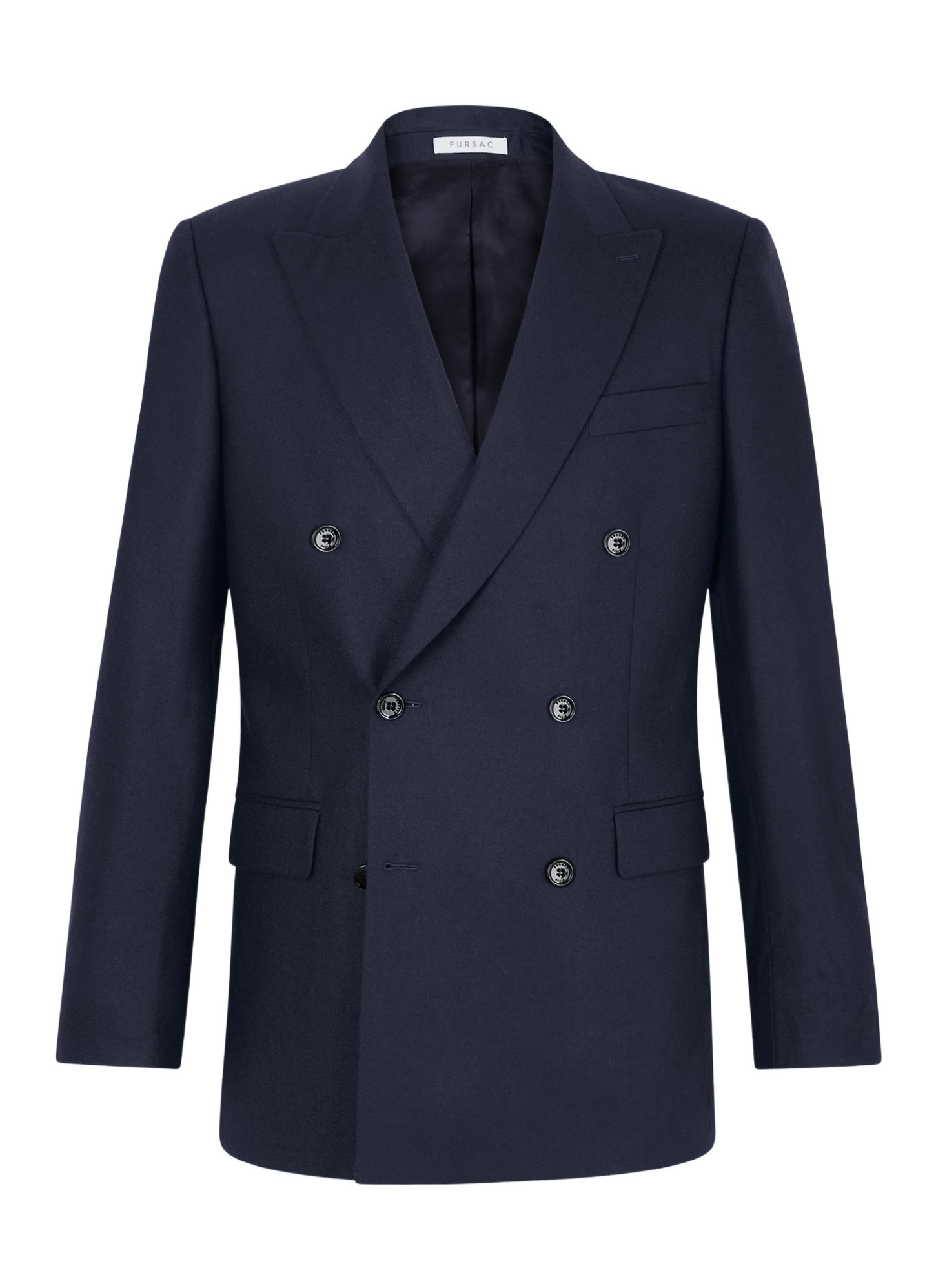 Veste bleu homme flanelle de laine vierge certifiée Fursac - V3FOCA-EC29-D030