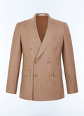 Veste de costume croisée en laine rayée - V3FOCA-LC13-A011