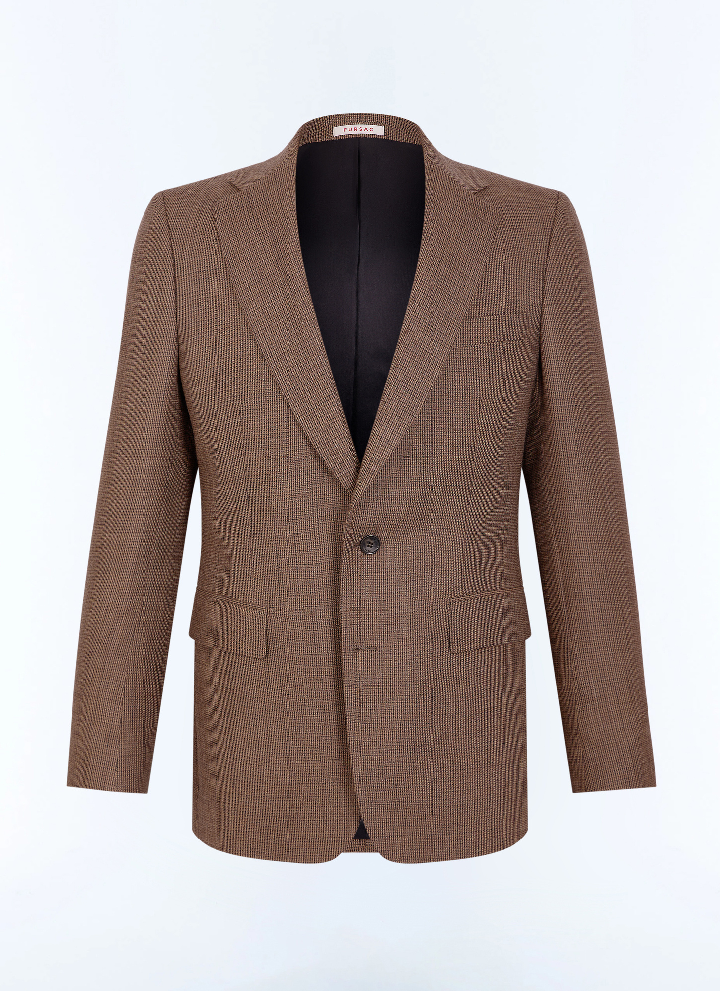 Veste brun homme tissu principal: 100% laine viergedessous col: 80% polyester, 20% viscosedoublure corps: 100% viscosedoublure manches: 57% viscose, 41% acétate, 2% cupro Fursac - V3JEXU-LC04-G022