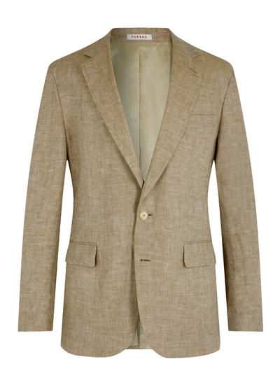 Veste beige homme serge de lin certifié Fursac - V3FRAT-FX07-A008