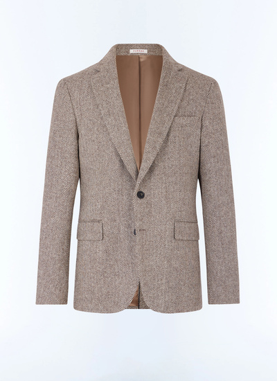Veste beige homme laine vierge Fursac - V3FRAT-GX02-G018