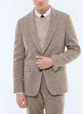 Veste droite en laine à chevrons - V3FRAT-GX02-G018
