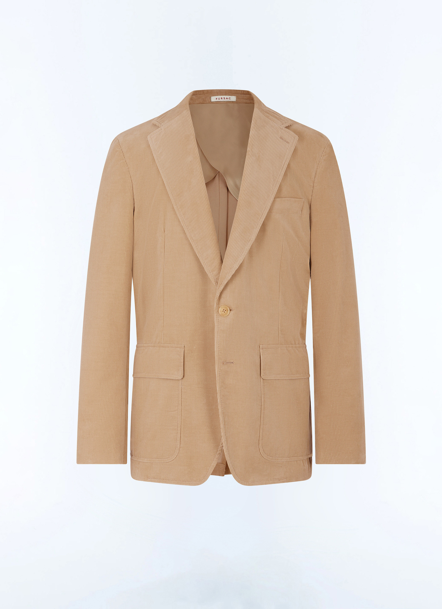 Veste beige homme velours côtelé certifié Fursac - V3EITO-GX41-A008