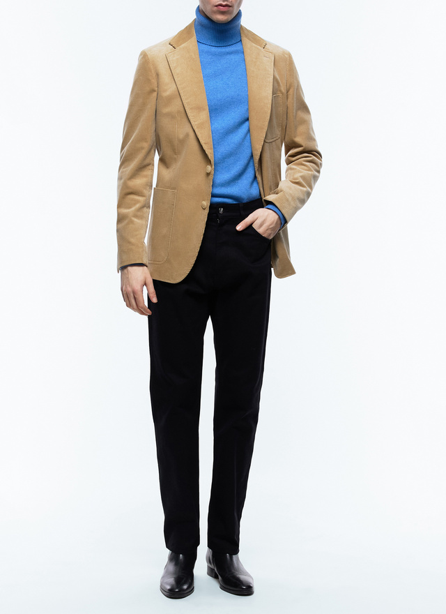 Veste homme beige velours côtelé Fursac - V3ELIZ-CP60-A010