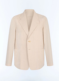 Veste droite en seersucker de coton rayé - V3JANA-LX15-A008