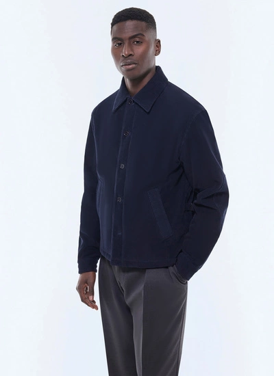 Veste homme bleu marine velours certifié Fursac - M3GARS-GX41-D030
