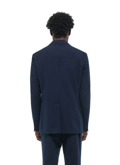 Veste homme seersucker de coton biologique Fursac - V3FAMO-LX15-D030