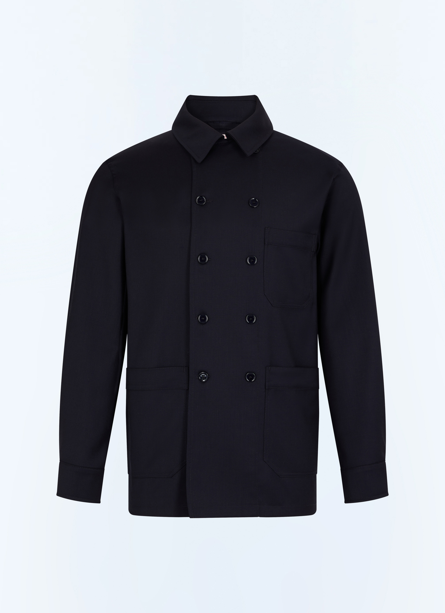 Veste bleu homme toile de laine vierge Fursac - V3FACA-FX04-D030