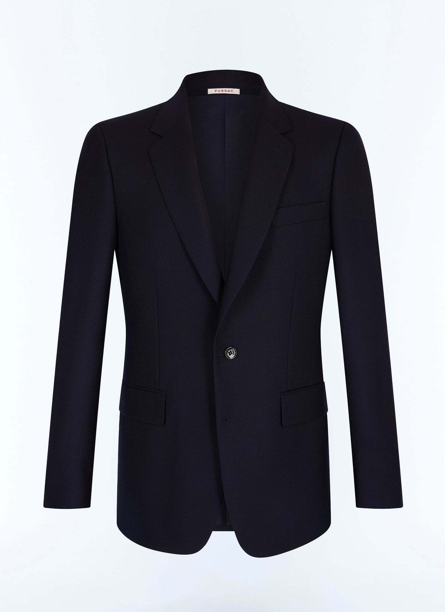 Veste bleu homme natté de laine vierge certifiée Fursac - V3JXEL-JV20-D030