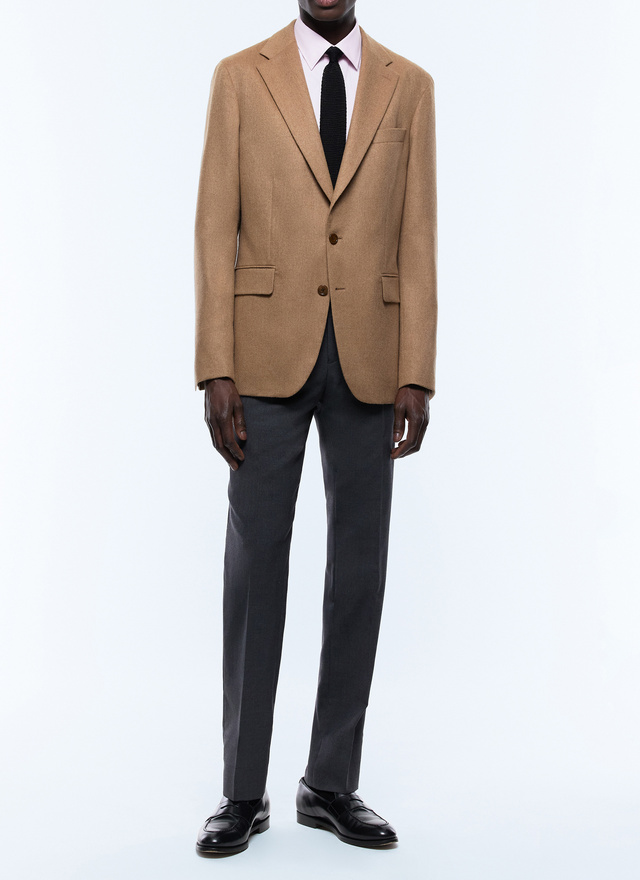 Veste homme camel laine de chameau Fursac - V3EDEN-EV06-A011