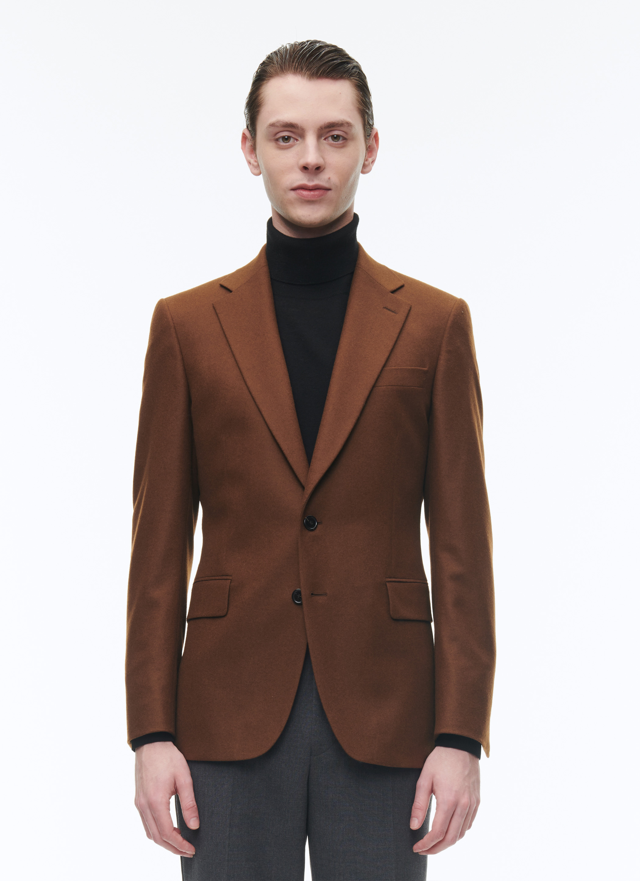 FURSAC - Veste ajustée en flanelle de laine - Taille 46 - Homme