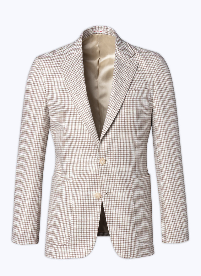 Veste beige homme natté de laine mélangée Fursac - 23EV3BUXY-BV02/10