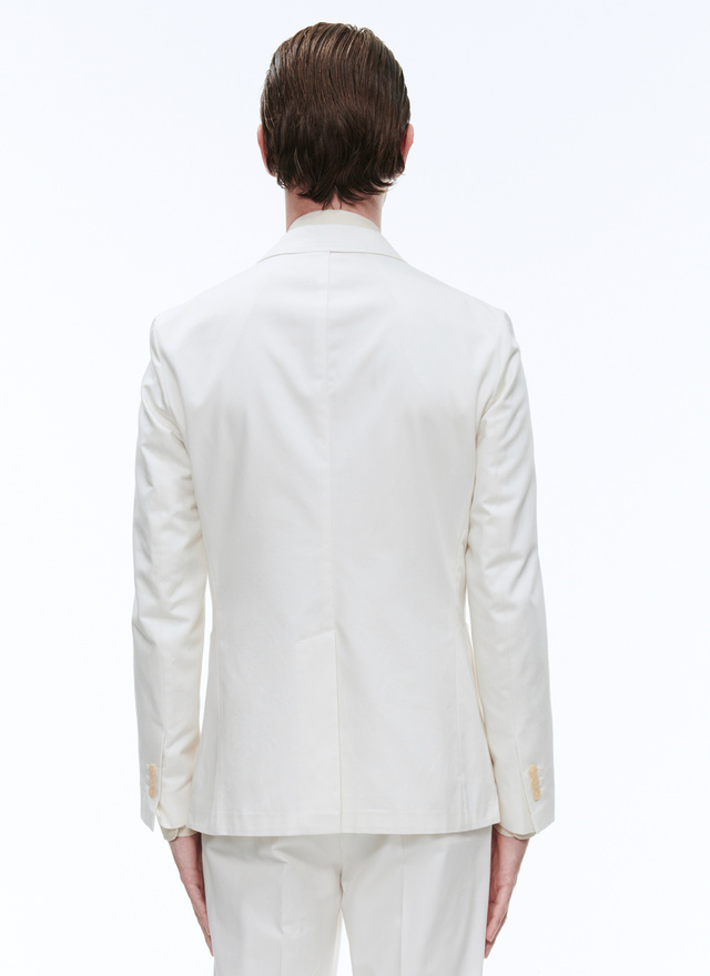 Veste blanc homme gabardine de coton Fursac - 23EV3BAMO-BX02/02