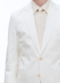 Veste en gabardine de coton écru - V3BAMO-BX02-02