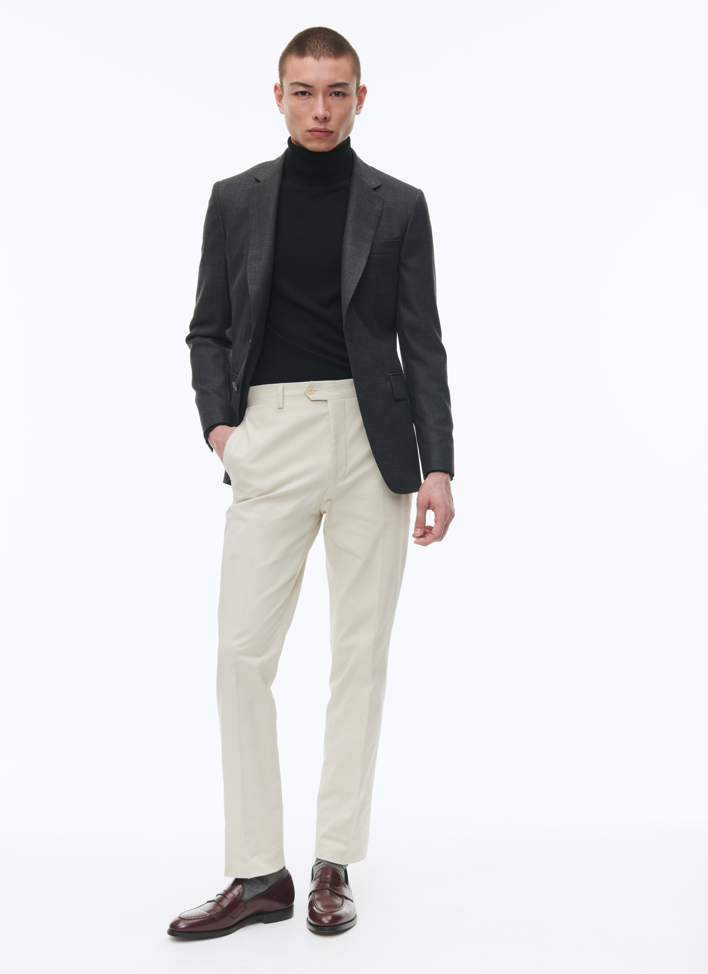 Veste faux uni gris anthracite homme Fursac - V3BAXI-CV24-B021