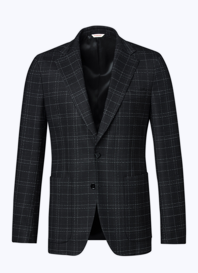 Veste noir homme laine vierge, polyester et élasthanne Fursac - 22HV3ATAL-AV34/20