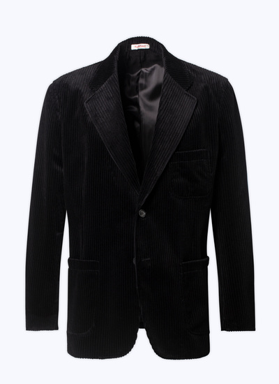 Veste noir homme velours côtelé Fursac - V3CAMS-CX47-B020