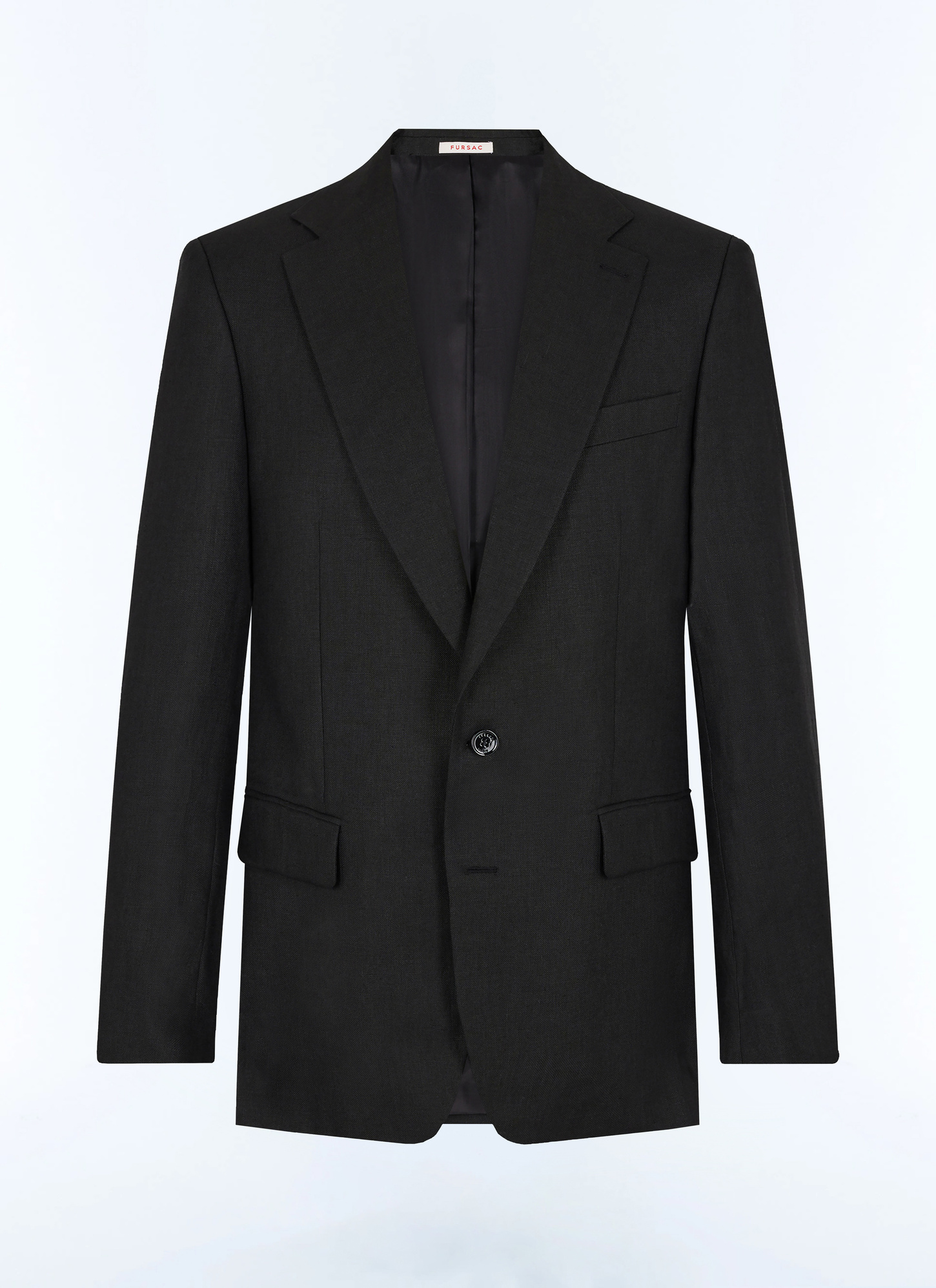 Veste noir homme toile de lin certifié Fursac - V3FEDO-FX13-B020