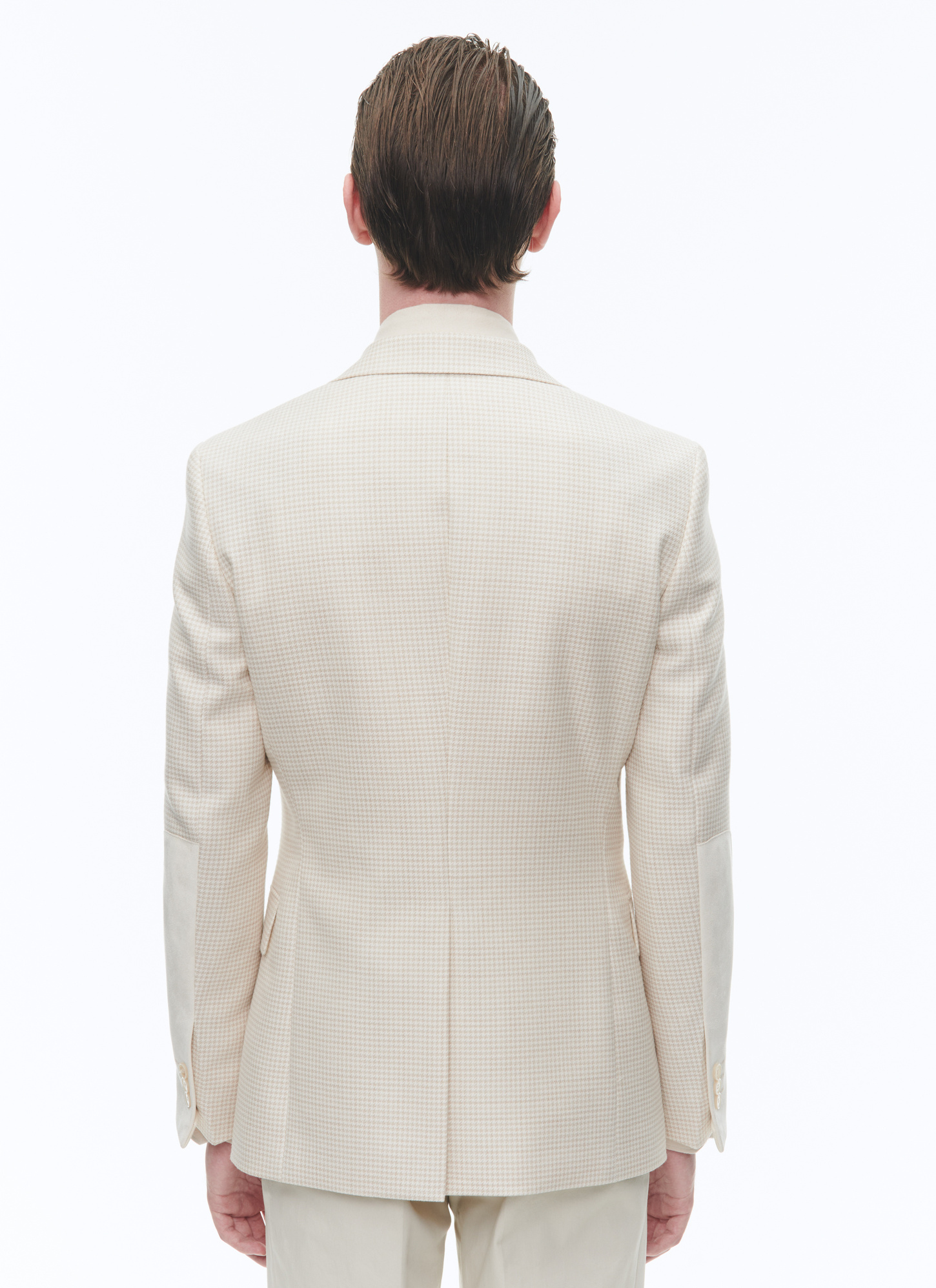 Veste beige homme laine vierge et suédine de coton Fursac - V3CILA-CV09-A004