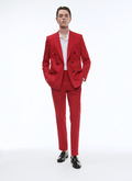 Veste croisée en gabardine de coton rouge - 23EV3BAPA-BX02/79