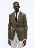 Veste en velours vert de gris - 22HV3ALLO-AV10/42