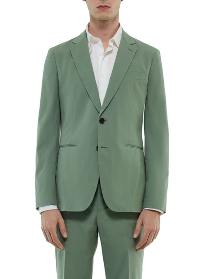 Veste homme vert sauge toile de coton biologique Fursac - V3FAFO-FX14-H006