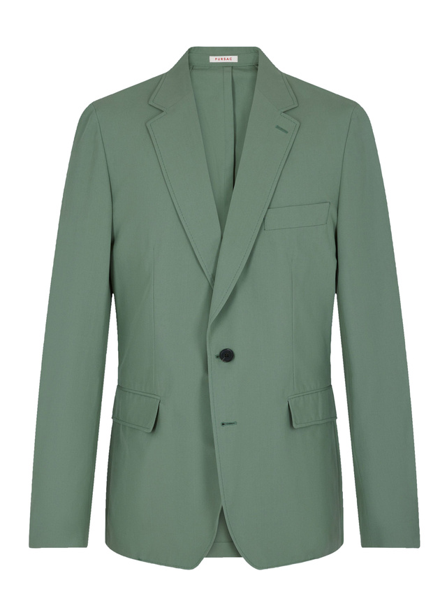 Veste vert homme toile de coton biologique Fursac - V3FAFO-FX14-H006