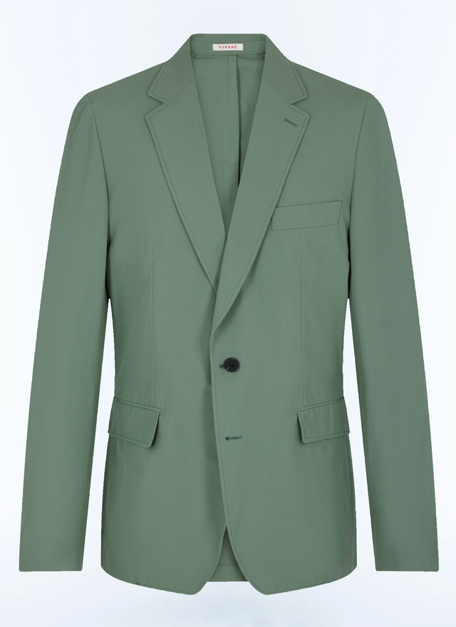 Veste vert homme toile de coton biologique Fursac - V3FAFO-FX14-H006