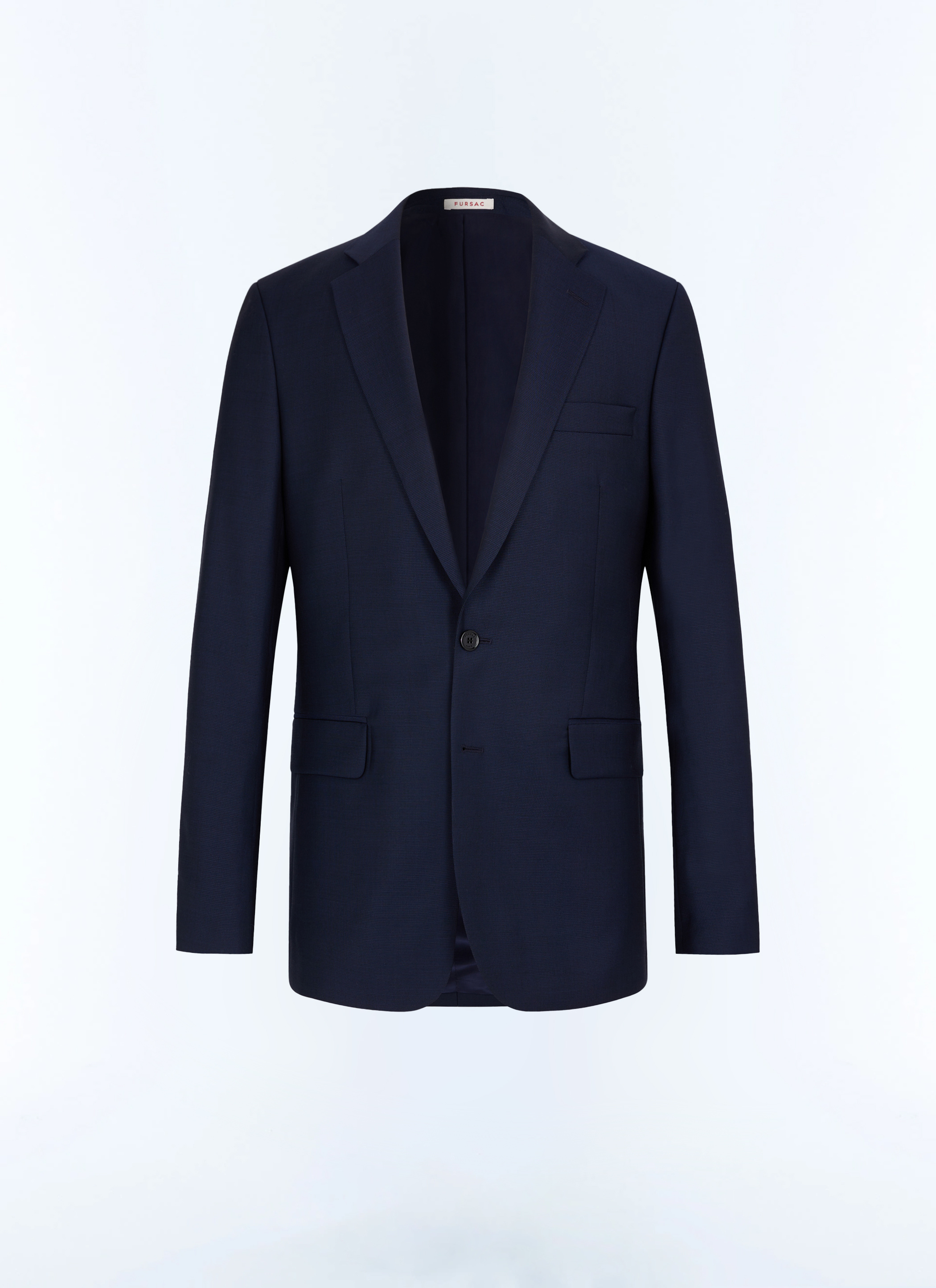 FURSAC - Veste de costume ajustée en toile - Homme - Taille 46 - Bleu