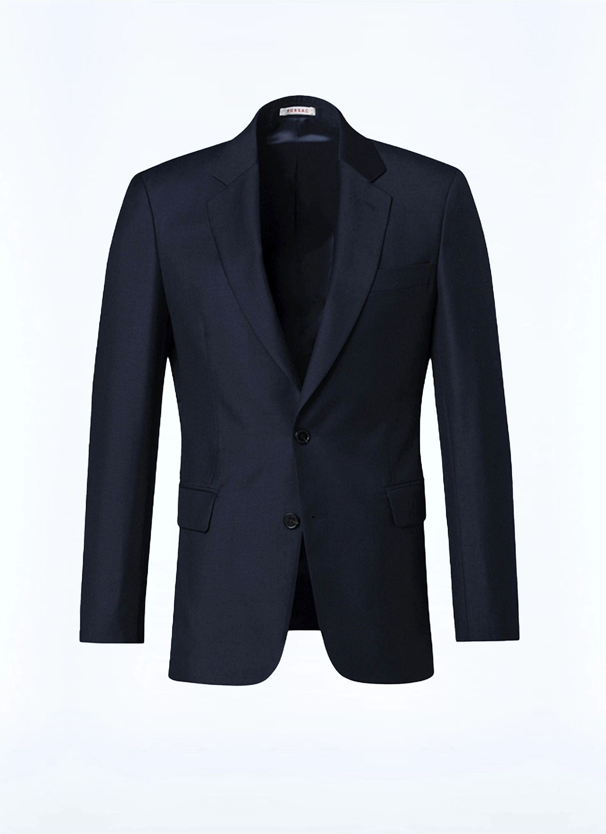 FURSAC - Veste de costume en serge de laine - Homme - Taille 46 - Bleu - Coupe Ajustée