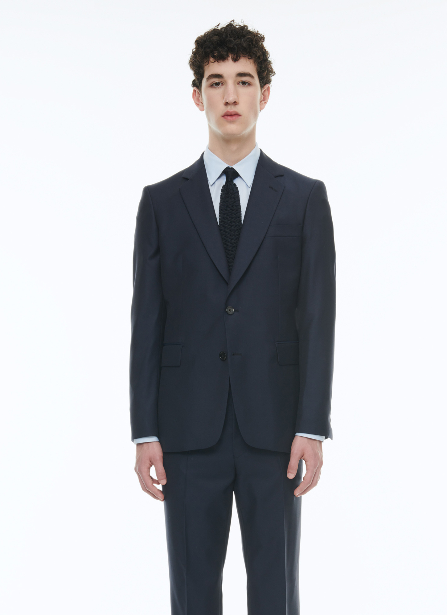 Veste homme bleu marine laine vierge Fursac - V3AXUN-AC81-31