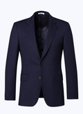 Veste en toile de laine bleu marine - V3AXUN-BC51-31