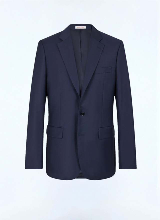 Veste bleu homme toile de laine certifiée Fursac - V3EVIP-EC35-D030