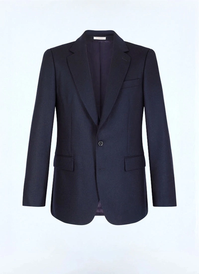 Veste bleu homme flanelle de laine vierge certifiée Fursac - V3EXUN-EC29-D030
